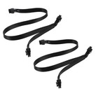  2 Pcs Power Supply Extension Cable 8 Pin Pcie Gpu Adapter Computer
