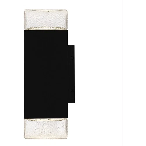 Matte Black LED Outdoor Wall Lantern from the Saxton Collection - Picture 4 of 5