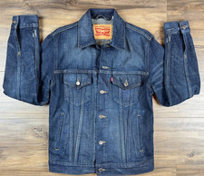 Levis Men's Trucker Jacket Blue Denim Cotton Button Front SZ S