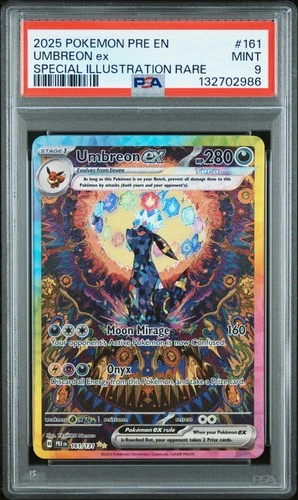 Tcg 2025 Pokemon Pre En-Prismatic Evolutions Umbreon Ex #161 PSA 9