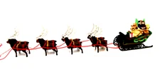 Heritage Village Collection Sleigh and Eight Tiny Reindeer