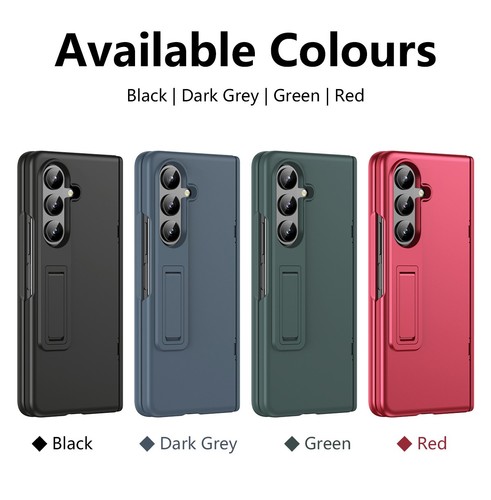 Phone Case For Samsung Galaxy Z Fold 7 6 5 4 3 PC+Tempered Glass Kickstand Cover - 第 3/46 張圖片