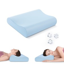 Firm Contour Memory Foam Pillow, Cervical Pillow for Neck Pain , Neck Orthope...
