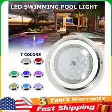 12V 54W RGB LED Swimming Pool Light Underwater SPA Waterproof Lamp W/ Remote US