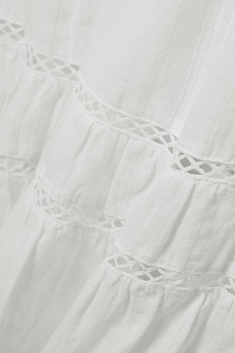 RRP€542 MARANT ETOILE Midi Dress FR44 US12 UK16 XXL White Linen Blend Lined - Picture 5 of 5