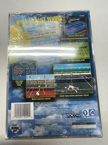 Break Point Tennis (Sega Saturn, 1996) SEALED - Picture 2 of 3
