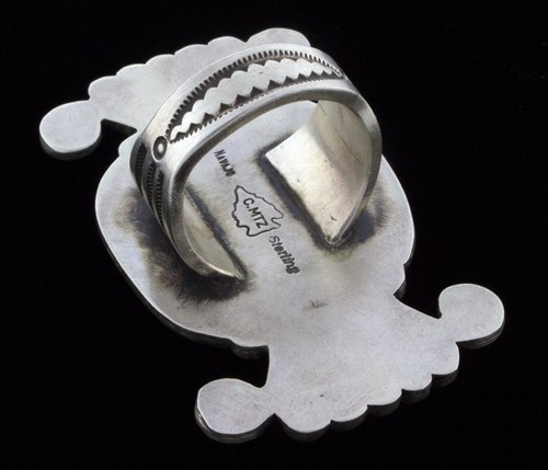 Anillo Turquesa Bisbee Natural Por Artista Navajo Calvin Martínez - Imagen 4 de 4