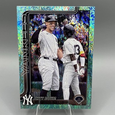 Judge Chisholm City Boys! SP 2025 Topps Aqua Holo Foil Yankees Parallel #US85