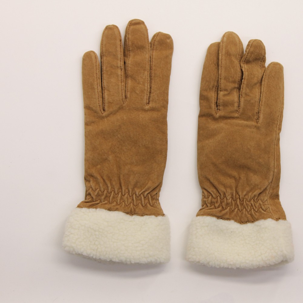 Jaclyn Smith medium brown leather patterned winte… - image 1