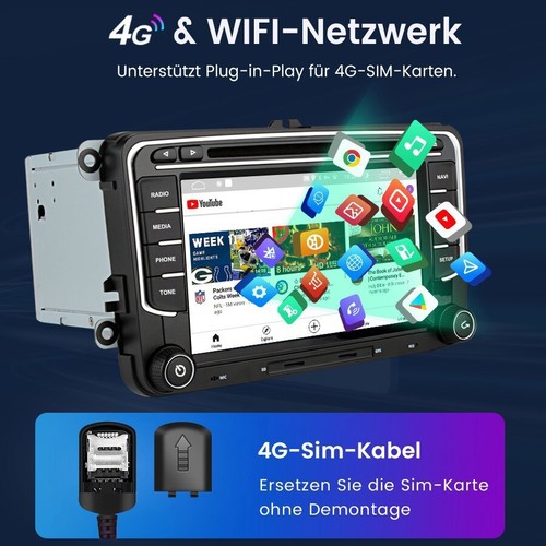 für VW Golf 5 6 PLUS Touran Passat B6/B7 Tiguan Autoradio DAB+ SAT NAVI CD +BT - Bild 5 von 14