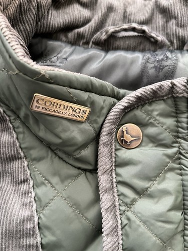 Jack Wills Mens Army Green Quilted Snap Cord Shoulders Vest Gilet Pockets S - Picture 10 of 13