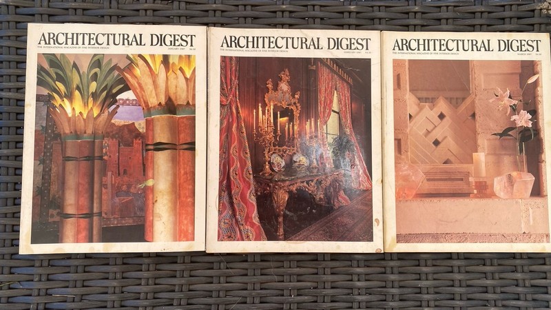 Architectural Digest Magazine Lot 1987 11 Issues  Vintage July 1987 Missing