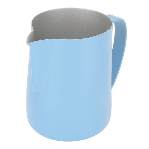 Jarra de espuma de leche azul claro 600 ml jarra de café al vapor juego de acero inoxidable - Imagen 10 de 12