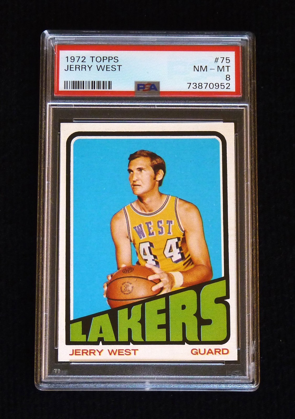 1972 Topps Basketball [SET BREAK] #75 Jerry West, PSA 8 (Nm-Mt)