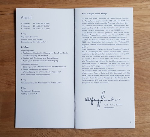 VEB Carl Zeiss Jena Auszeichnung Treffen der Besten Leningrad Jalta DDR UDSSR - Bild 5 von 12