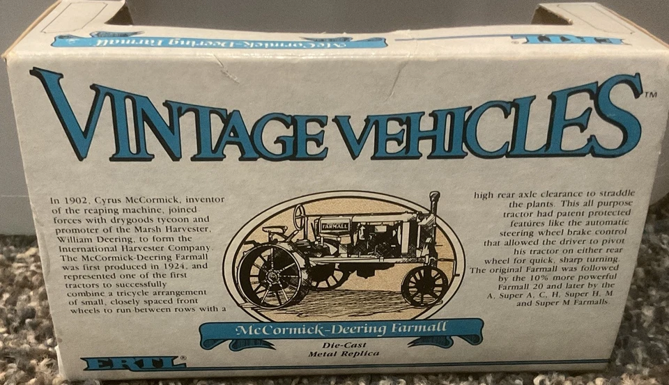 Vintage Vechicle McCormick-Deering Farmall , Die Cast Replica - Image 2 of 4
