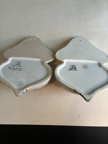 Set Due Tasche da Parete Deruta Italia Dipinte a Mano Cermiche D’Arte Sambuco Mario - Foto 4 di 12