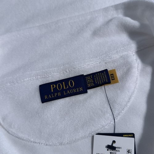 NEW Polo Ralph Lauren Men's 3XLT Johnny Collar White Terry Cloth Polo Shirt TALL - Picture 4 of 8