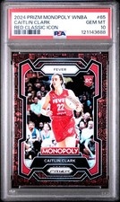 2024 PANINI PRIZM MONOPOLY WNBA 65 CAITLIN CLARK RED CLASSIC ICON PSA 10 3688