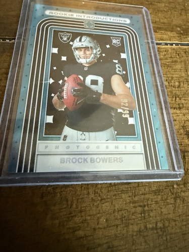 2024 Brock Bowers Panini Photogenic Rookie Card Blue/99! - Picture 1 of 2