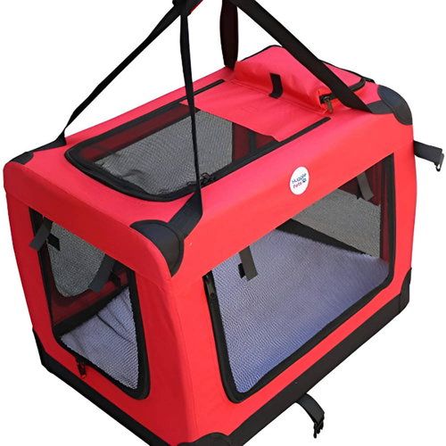 HugglePets Fabric Dog Crate Puppy Carrier - Cat Travel Cage Carry Pet Bag 4 Size - Picture 28 of 73