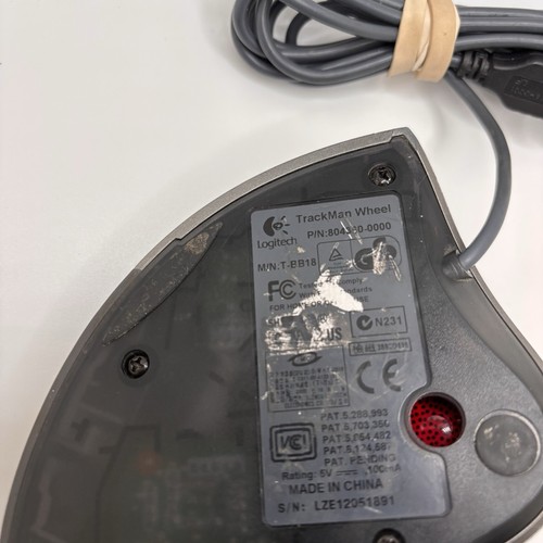 Souris trackball filaire Logitech Trackman Wheel T-BB18 - Photo 3/5
