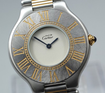 CARTIER Must De 21 Gold Silver 31mm Unisex Quartz Watch Cartier [Vintage] Cartier Must de Cartier 21 1330 Gold  main image 3