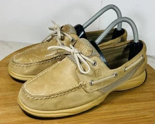 Sperry Top-Sider Womens Size 7M Intrepid 2 Eye Tan Leather Boat Shoes 9774829