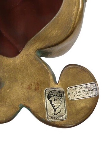 Gesichtsmaske Peter Ludwig Achatit Handarbeit Germany MCM 50er Jahre Wandskulptur. - Bild 14 von 14
