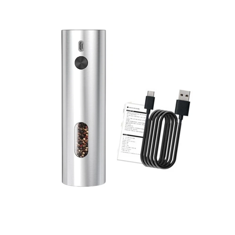 Cordless Adjustable Electric Pepper Salt Mill For Cooking Homes Kitchen Gadget