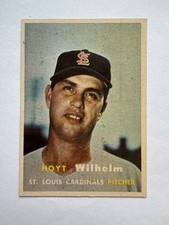 1957 Topps #203 HOFer Hoyt Wilhelm (Great Eye Appeal despite small crease!)
