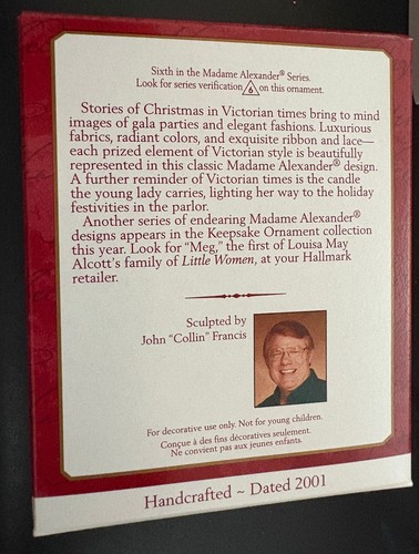 Hallmark Madame Alexander Ornament "Victorian Christmas" 6th in Series, 2001! - Picture 6 of 6