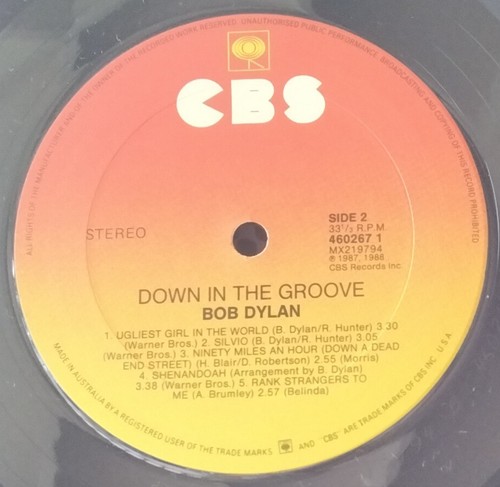 BOB DYLAN Down In The Groove CBS 460267 1 AUS 1st Edition 1988 Blues rock LP - Picture 4 of 4
