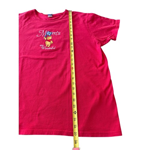 Camiseta Roja XL Vintage Años 90 Disney Winnie The Pooh Mom’s Are Wonderful - Imagen 8 de 9