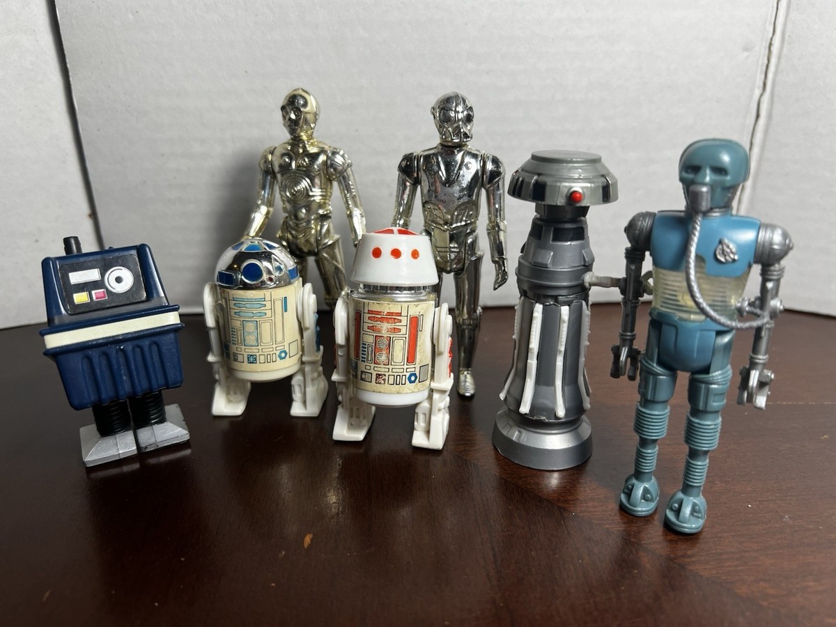 VINTAGE KENNER STAR WARS 1977-80 DROID SET LOT 7 R2 R5 POWER C-3PO