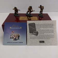 Vintage Britain Toy Soldier Set Of 3 17252 US 1st Division WWII In Original Box