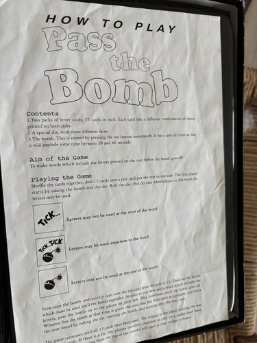 Pass the Bomb Board Game - Explosive Word Game - Original Box COMPLETE. Works - Picture 4 of 4