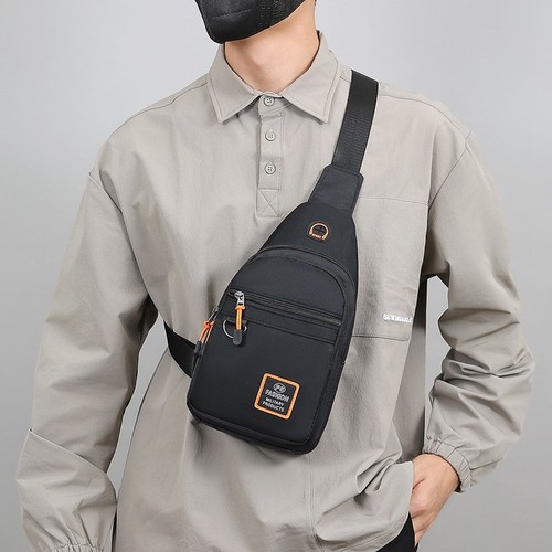 Men's Sling Crossbody Bag Anti-theft Chest Shoulder Messenger Backpack USB Port - Picture 5 of 13