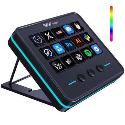 Macro Keypad, Stream Controller Deck Gaming Streaming Shortcut Keyboard, 18 P...
