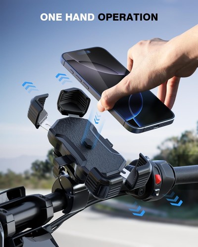 Bike Phone Holder with Vibration Dampener, Anti-Shake Motorcycle Cell Phone Hold - Picture 4 of 7