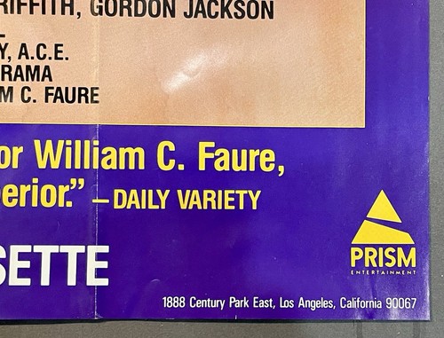 Vintage 1987 Robert Powell, “Shaka Zulu” VHS Release Movie Store Film Poster - Picture 3 of 3