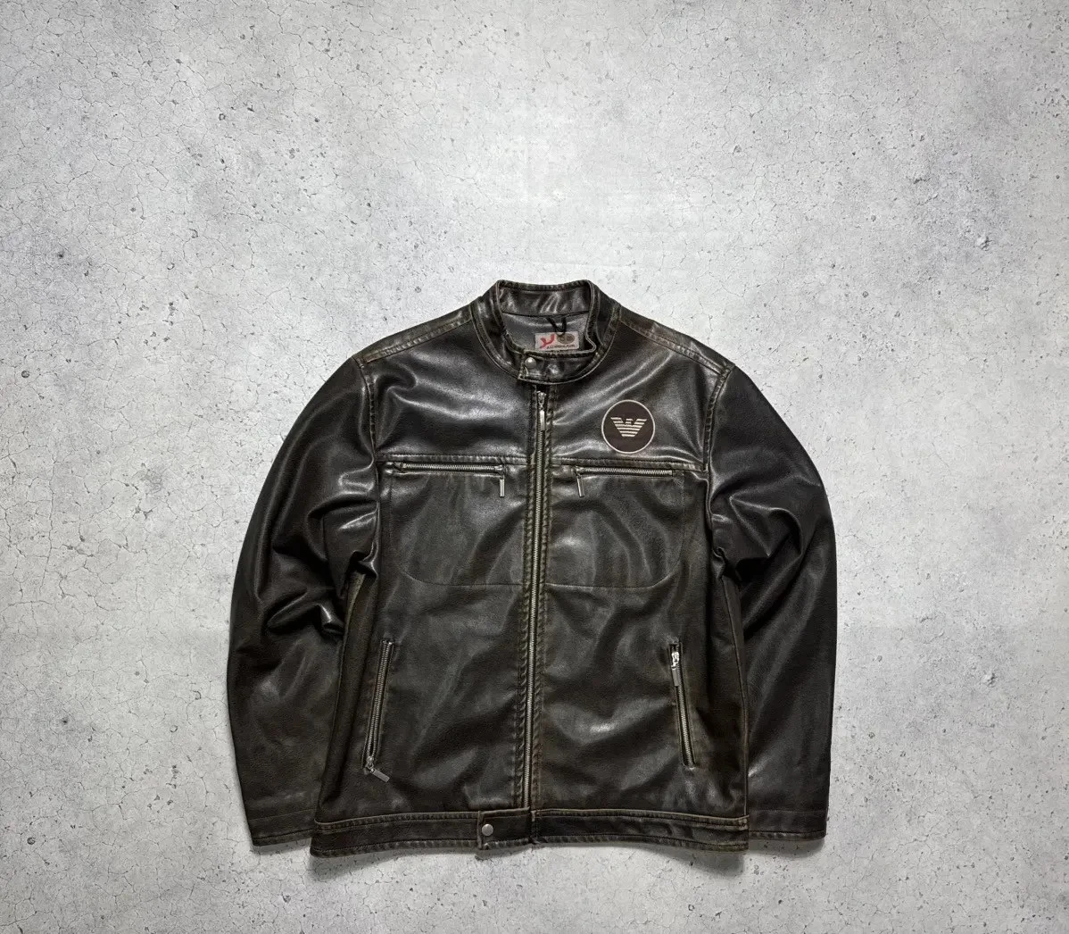 Armani Jeans Leather Outer Shell Coats, Jackets & Vests Motorcycle