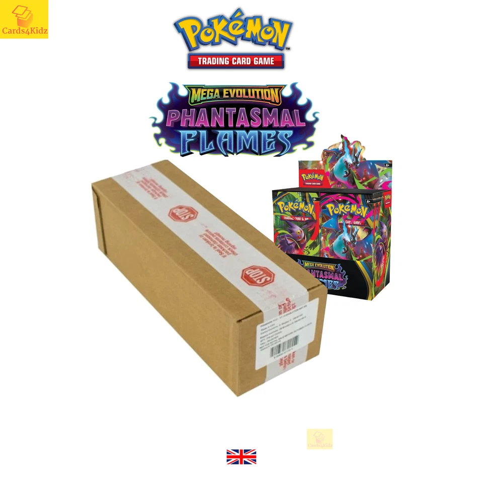 精灵宝可梦密封盒(6 个幻影火焰增强盒)ME02 Ovp 英语预购