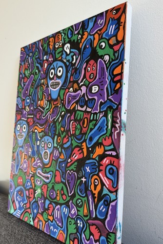 HASWORLD Originale Astratto Street Art Contemporaneo Colorato Espressionismo Arti - Foto 5 di 5