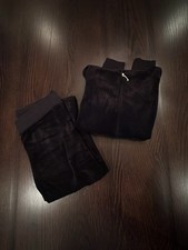 Juicy Couture Black Tracksuit Size S Y2k Vintage Gold Glitter