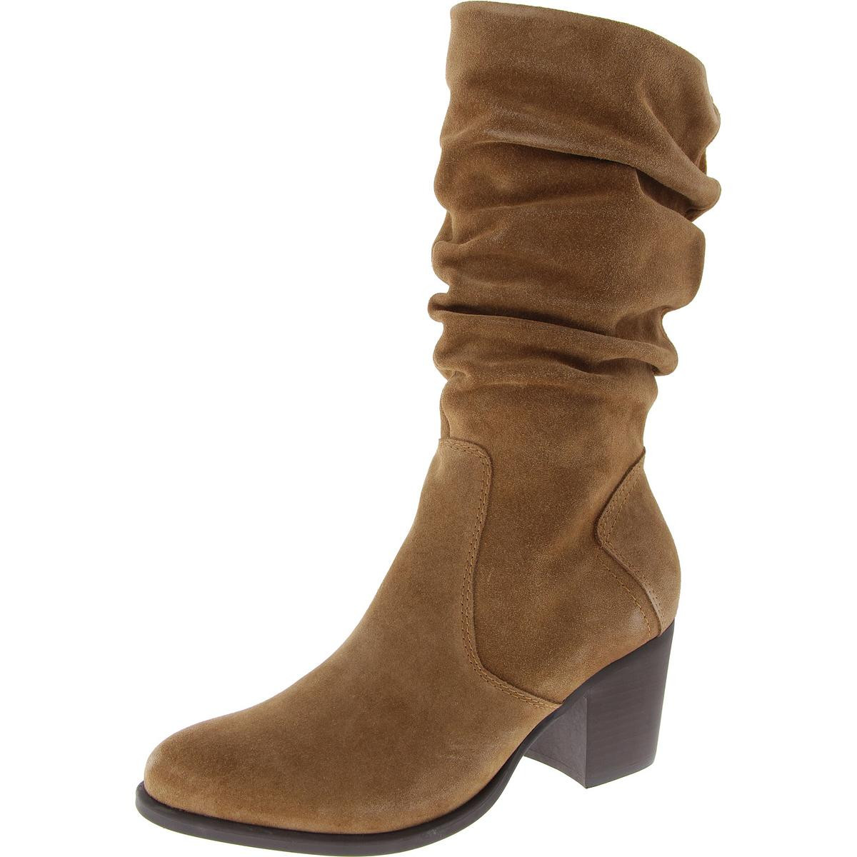 Земля женская Лоза, замша миндаль носок на молнии сапоги до середины голени BHFO 1910