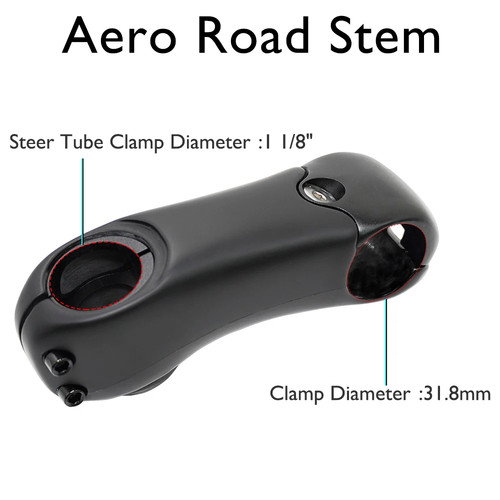 Aero Road Bike Carbon Fiber Stem 31.8mm -12° Fixed -17°/-7° with Computer Mount - Picture 4 of 31