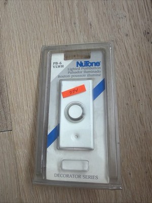 NUTONE PB-6VLWH CLASSIC STYLE LIGHTED DOORBELL PUSH BUTTON  ECONOMY WHITE