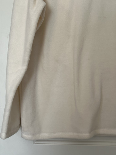 Women’s Bonnie Evans Cream Pull Over Embroidered Fleece Sweatshirt Top NWT 2X - Picture 2 of 7