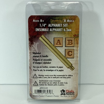 27 pc 1/4 inch Tandy Alphabet Letter Leather Ceramic & Paper Stamp Set